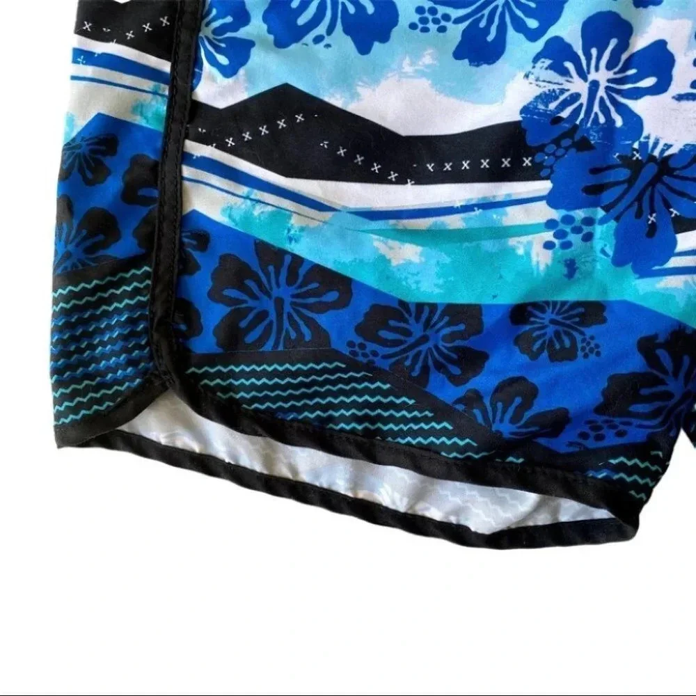 Fun SKECHERS - Blue & Black Floral - Board Shorts/ Swim Trunks - SIZE 16 Boys